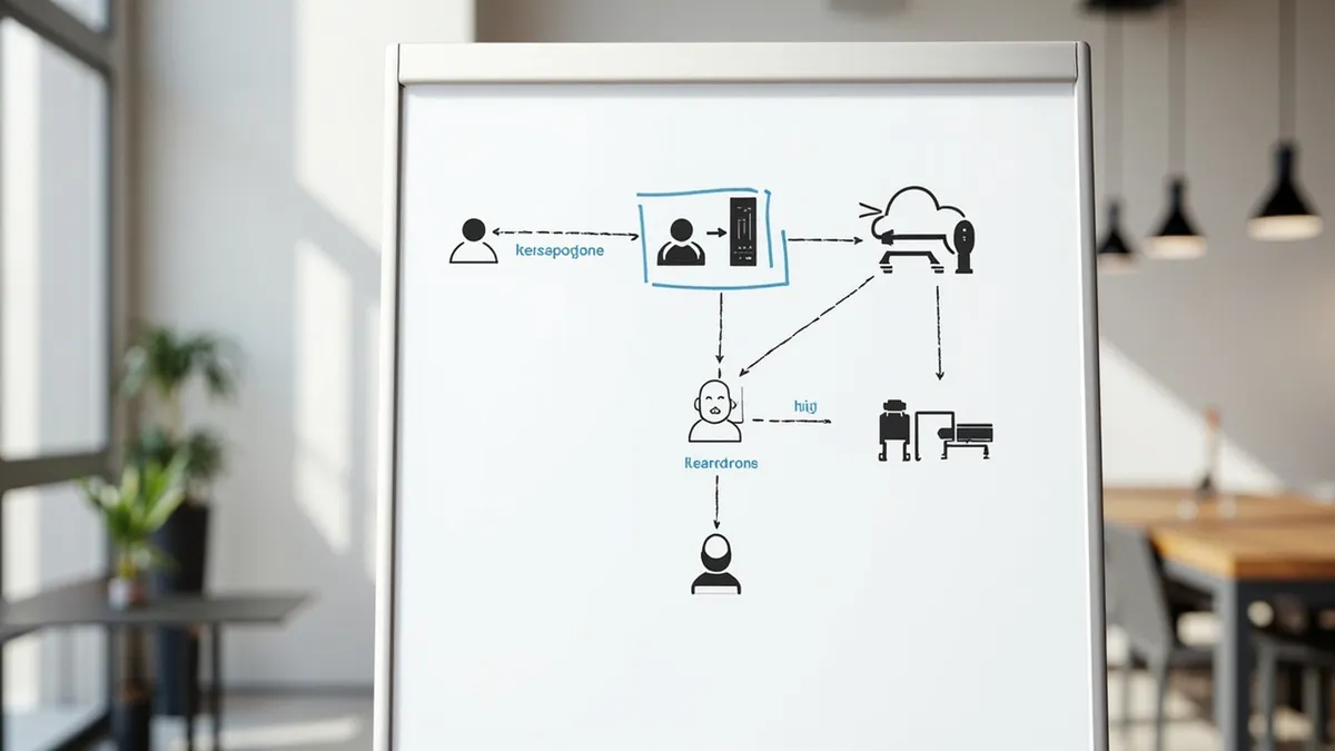 Flowchart helping a business owner decide between chatbot, automation and AI agent