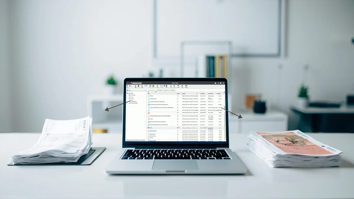 Side-by-side comparison of paper and PDF invoices versus a structured e-invoice flowing between two business systems.