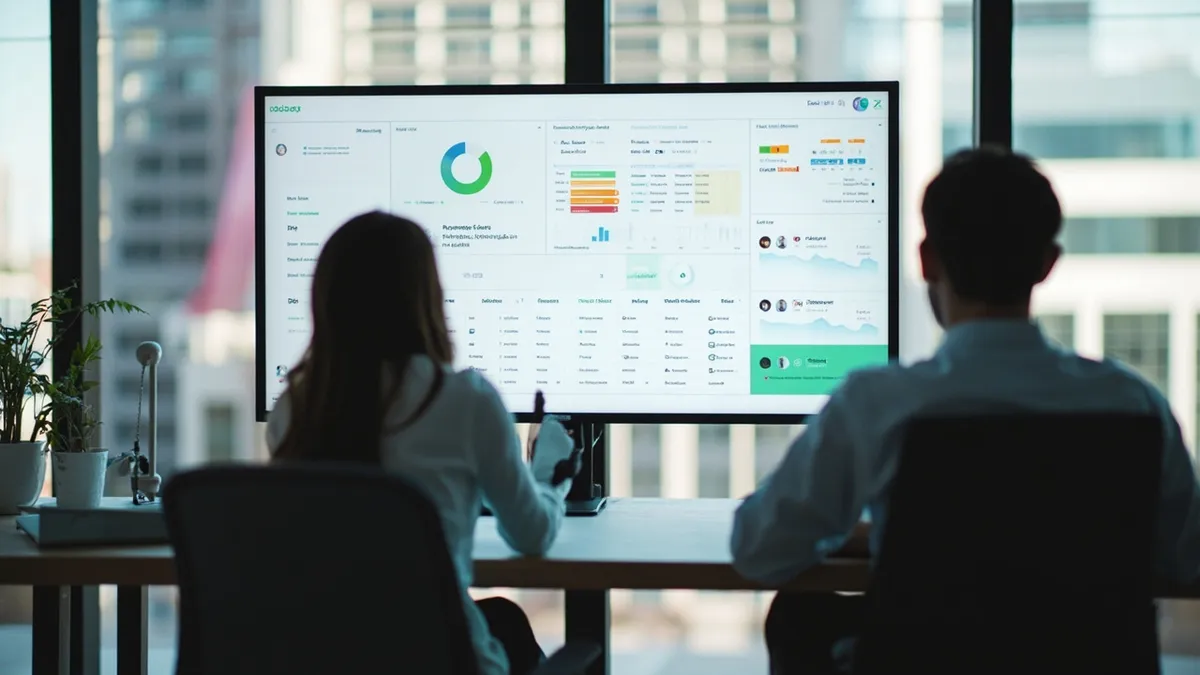 Small Gulf business team using a ready-made ERP dashboard with standard sales and invoicing modules.
