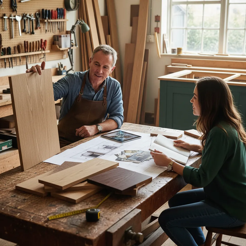 Discuss your bespoke kitchen with Oak & Pine by Design for Most Durable Wood for Kitchen Cabinets: A UK Guide